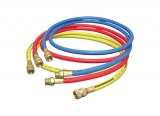Charging Hoses (R134a) 1/2" acme x 1/2" acme (yellow), 1/2" acme x 14mm (blue & red)
